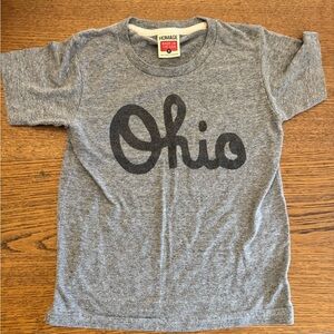 HOMAGE Heather Gray Ohio Kids Tee